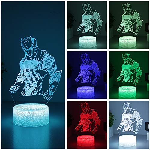 Product Cover Game Series Night Light Omega Raven Scar 3D Lamp 7 Color Table Lava Mood Lamp for Child Christmas Birthday Gifts Fans (Omega Crackle Base)