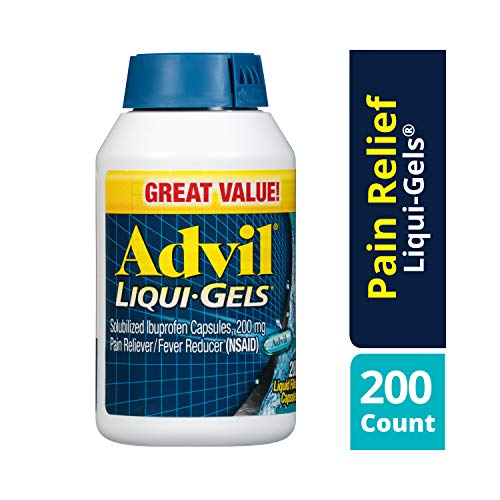 Product Cover Advil Liqui-Gels (200 Count (Pack of 1)) Pain Reliever / Fever Reducer Liquid Filled Capsule, 200mg Ibuprofen, Temporary Pain Relief