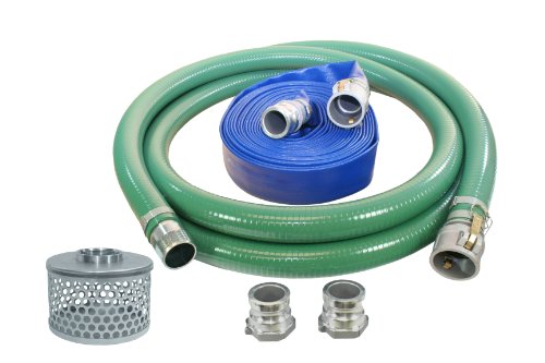 Product Cover Abbott Rubber PVC Suction and Discharge Hose Pump Kit, Green/Blue, 2