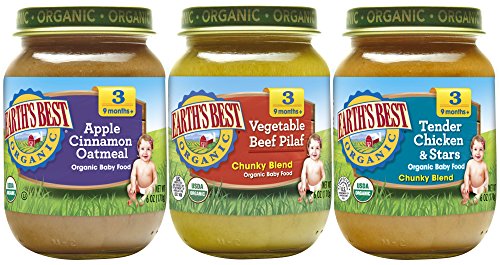 Product Cover Earth's Best Organic Stage 3 Baby Food, Junior Best Sellers Variety Pack, 6 oz. (12 Count)
