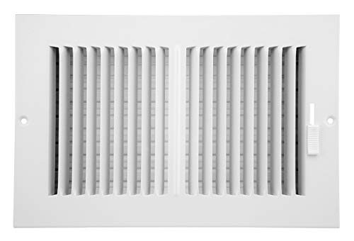 Product Cover Accord ABSWWH2106 Sidewall/Ceiling Register with 2-Way Design, 10-Inch x 6-Inch(Duct Opening Measurements), White