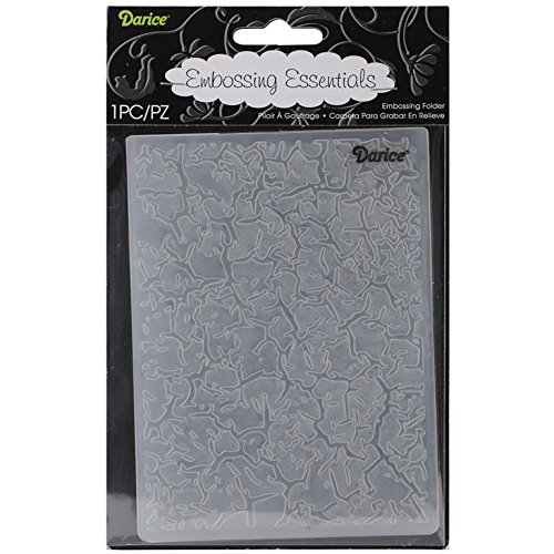 Product Cover Darice Embossing Folder, 4.25 by 5.75-Inch, Crackle Design Party Supplies, Other, 6 Each