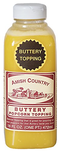 Product Cover Amish Country Popcorn - Buttery Popcorn Topping (16 Oz) - Old Fashioned, Non GMO, Gluten Free - With Recipe Guide