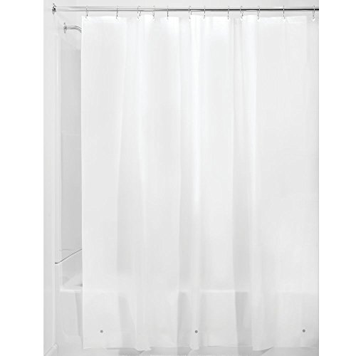 Product Cover iDesign PEVA Plastic Shower Curtain Liner, Mold and Mildew Resistant Plastic Shower Curtain for use Alone or With Fabric Curtain, 72 x 72 Inches, Frost