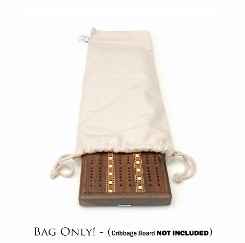 Product Cover WE Games Cribbage Board Cloth Storage Bag with Drawstring - 18 x 6 inches when flat