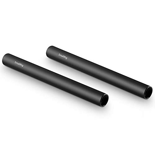 Product Cover SMALLRIG 6 Inches (15 cm) Black Aluminum Alloy 15mm Rod with M12 Female Thread, Pack of 2 - 1050