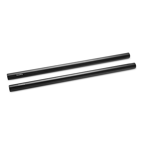 Product Cover SMALLRIG 12 Inches (30 cm) Black Aluminum Alloy 15mm Rod with M12 Female Thread, Pack of 2 - 1053