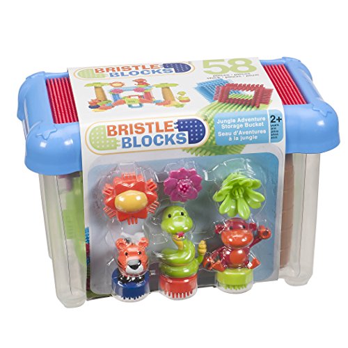 Product Cover Bristle Blocks by Battat - The Official Bristle Blocks - 58Piece In A Bucket - Creativity Building Toys for Dexterity & Fine Motricity - Bpa Free 2 years +