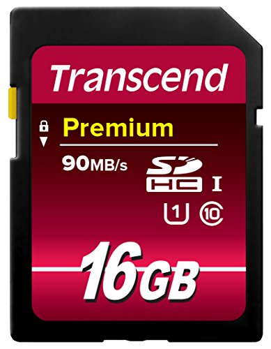 Product Cover Transcend 16GB SDHC Class 10 UHS-1 Flash Memory Card Up to 60MB/s (TS16GSDU1)