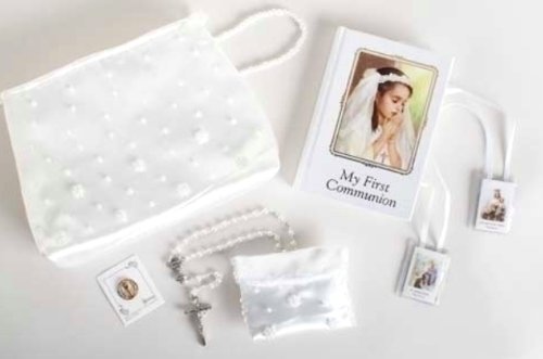 Product Cover Roman My First Communion Girl Prayer Book Rosary Pin Purse 6 Piece Set