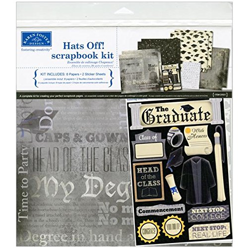 Product Cover Karen Foster 20521 Design Themed Paper and Stickers Scrapbook Kit, Graduation