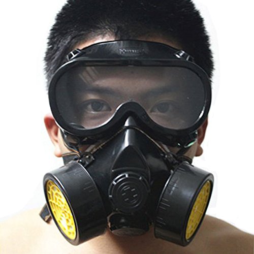 Product Cover Vktech Industrial Gas Chemical Anti-Dust Respirator Mask Goggles Set (Style A)