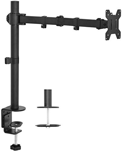 Product Cover VIVO Single LCD Monitor Desk Mount Stand Fully Adjustable/Tilt/Articulating for 1 Screen up to 27