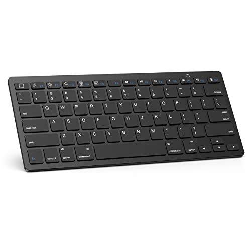 Product Cover OMOTON Ultra-Slim Bluetooth Keyboard Compatible with iPad 10.2 Inch/ 9.7 Inch, iPad Air 10.5, iPad Pro 11/ 12.9, iPad Mini 5/ 4, iPhone and Other Bluetooth Enabled Devices, Black