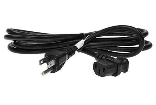 Product Cover SF Cable, 3ft Left Angle Power Cord 10Amp 18/3 AWG NEMA 5-15P to C13