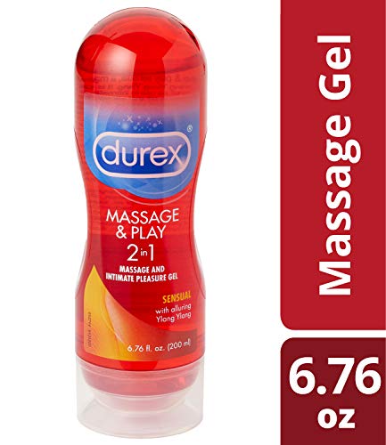Product Cover Lubricant, Durex Massage Gel & Personal Lubricant,  Durex Massage & Play 2 in 1 Lubricant, Sensual Ylang Ylang, 6.76 oz