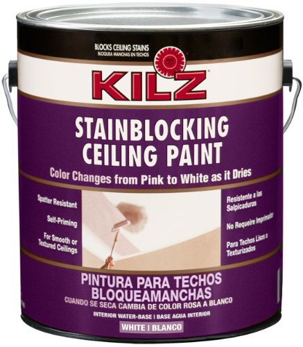 Product Cover KILZ Color-Change Stainblocking Interior Ceiling Paint, White, 1-gallon