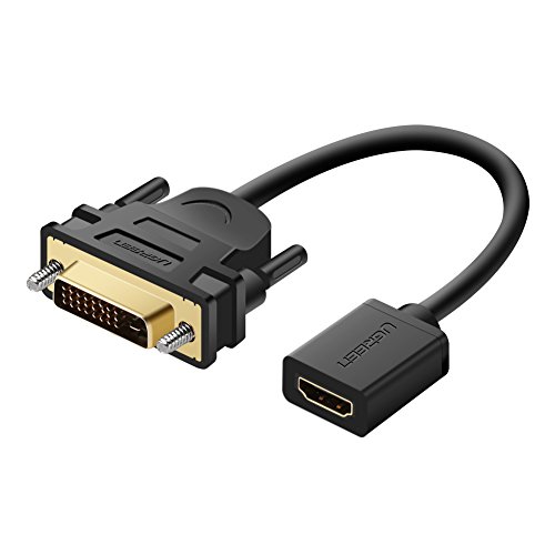 Product Cover UGREEN DVI to HDMI Adapter Cable Bidirectional DVI-D Male to HDMI Female Video Converter Support 1080P Compatible for Raspberry Pi, TV Box, TV Stick, Graphics Card, Wii U, Laptop and More