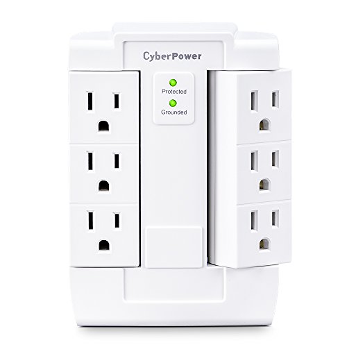 Product Cover CyberPower CSB600WS Essential Surge Protector, 900J/125V, 6 Swivel Outlets, Wall Tap