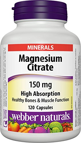Product Cover Webber Naturalsï¾® Magnesium Citrates High Absorption 150 mg 120 Capsules