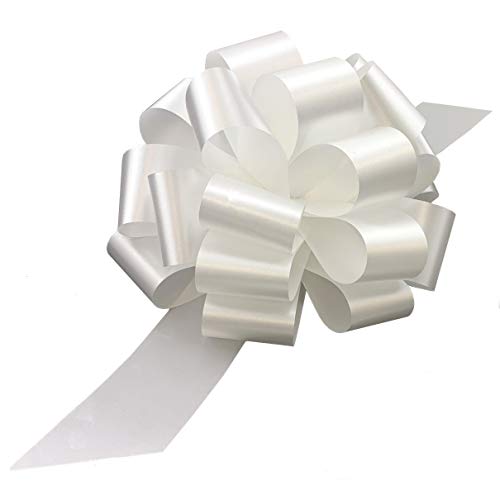 Product Cover Large White Ribbon Pull Bows - 9