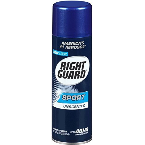 Product Cover Right Guard Sport Unscented Aerosol Antiperspirant Spray 6 oz (Pack of 6)