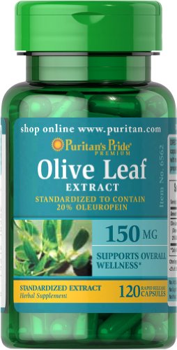 Product Cover Puritan's Pride Olive Leaf Standardized Extract 150 mg-120 Capsules