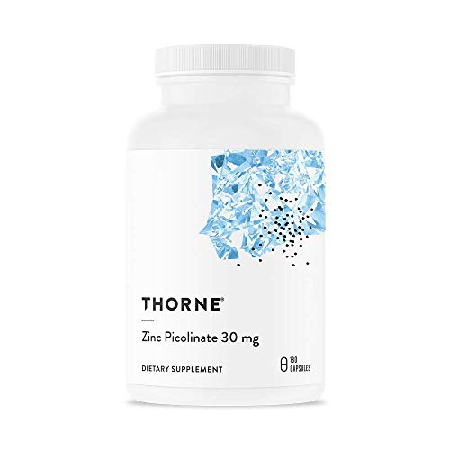 Product Cover Thorne Research - Zinc Picolinate 30 mg - Well-Absorbed Zinc Supplement for Growth and Immune Function - 180 Capsules