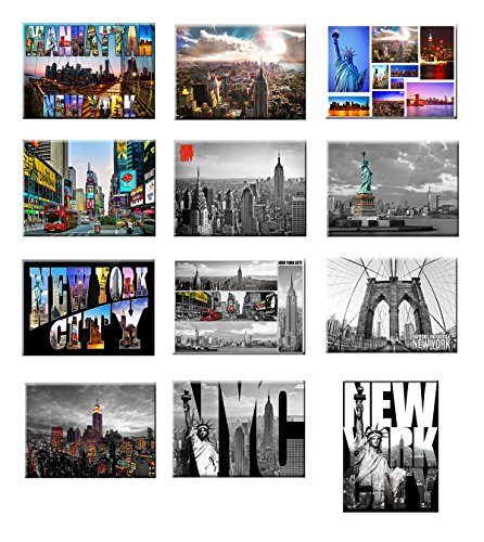 Product Cover 12 set New York NYC Souvenir Photo Picture Fridge Magnets 2 x 3 inch - Pack of 12