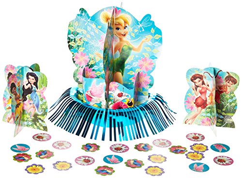 Product Cover Disney Tinkerbell and the Fairies 3-D Birthday Party Table Decorating Kit, Multi Color, 12 3/5