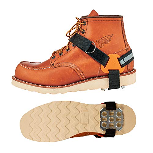 Product Cover Ergodyne TREX 6315 Strap-On Heel Traction Cleat Grips Ice and Snow, Easily Attaches Over Heel of Shoe/Boot with Steel Plate to Provide Anti-Slip Solution, Medium/ Large