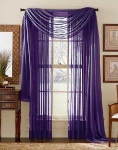 Product Cover DreamKingdom - 2 PCS Solid Sheer Window Curtains/Drape/Panels/Treatment Brand New 55