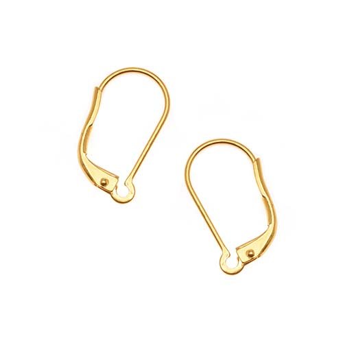 Product Cover Beadaholique Earring Findings Lever Backs, 22K Gold Plated, Pair of 5