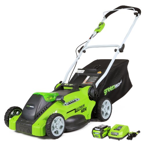 Product Cover Greenworks 16-Inch 40V Cordless Lawn Mower, 4.0 AH Battery Included 25322