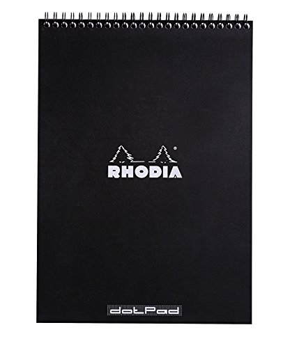 Product Cover Rhodia Wirebound Notepads - Dots 80 sheets - 8 1/4 x 11 3/4 in. - Black cover