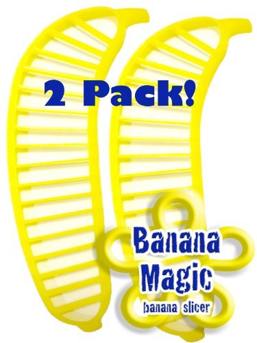 Product Cover 2 Pack Banana Slicer Cutters * Banana Magic * Kitchen Tool - Handy Gadget Instantly Slice chop Banana Chips no Knife Necessary !