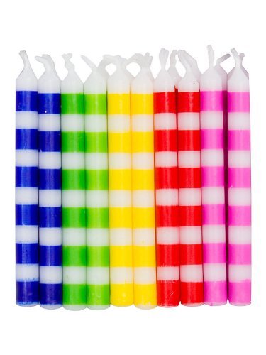 Product Cover Creative Converting BB102836 Striped Birthday Candles, Multicolor. - 20-Pack