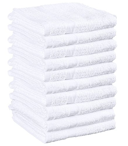 Product Cover Weaved Collection White Hand Towels, Basic Cotton 100% Cotton 12 Pack,15