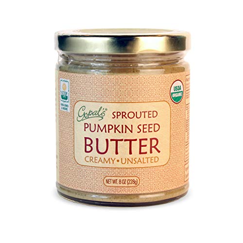 Product Cover Gopal's Sprouted Organic Raw Pumpkin Seed Butter, 100% Gluten-Free (Unsalted) 8 Ounces | Keto, Paleo and Whole 30-Friendly