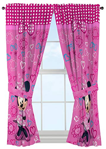 Product Cover Disney Minnie Mouse Window Panels Curtains Drapes Pink Bow-tique, 42
