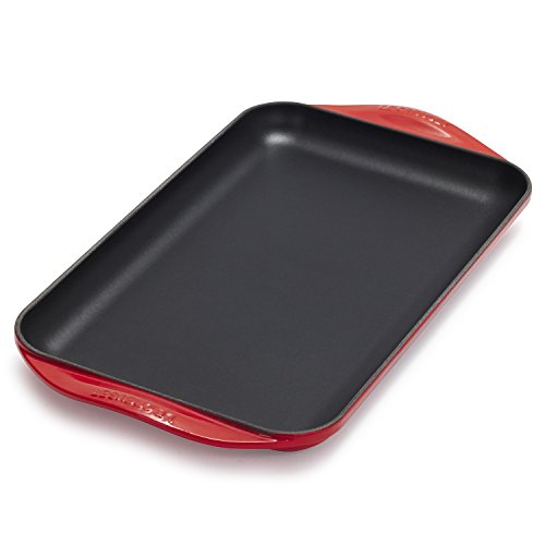 Product Cover Le Creuset 20133400600460 Grill Extra Large Smooth Base Enamelled Cast Iron Cherry
