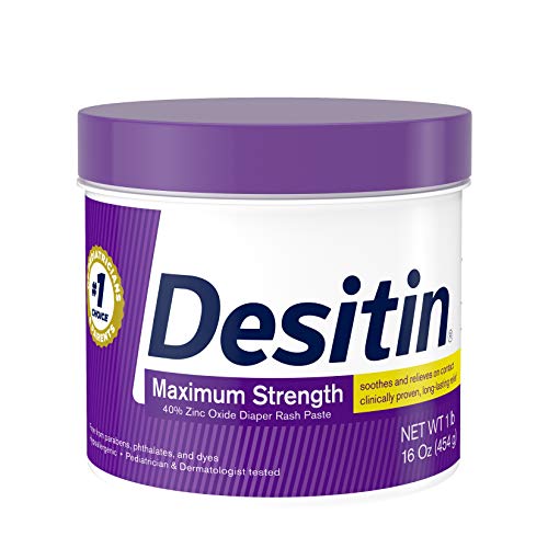 Product Cover Desitin Maximum Strength Baby Diaper Rash Cream with 40% Zinc Oxide for diaper rash Relief & Prevention, 16 oz