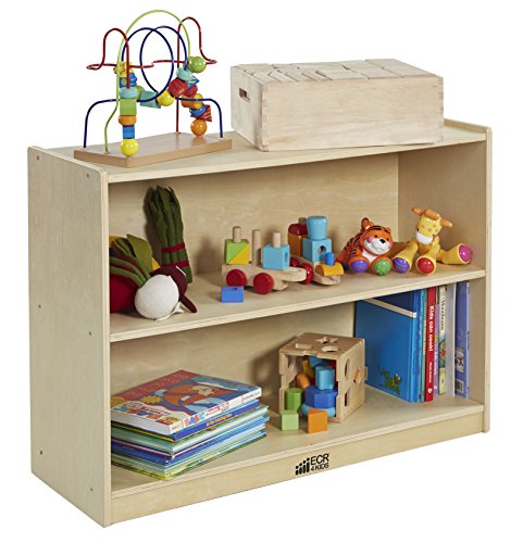 Product Cover Ecr4 Kids Birch 2 Shelf Storage Cabinet With Back, Natural
