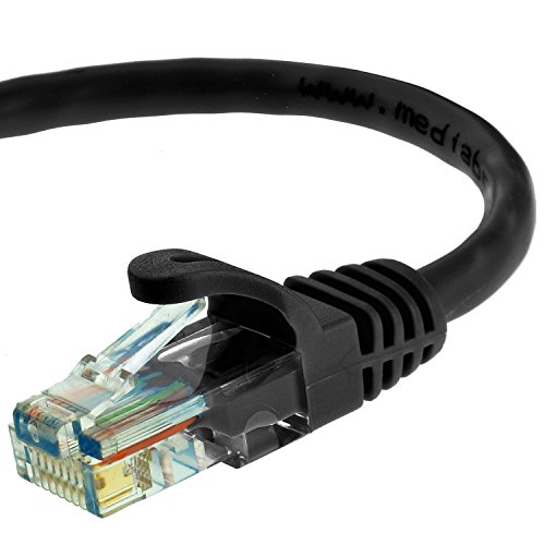 Product Cover Mediabridge Ethernet Cable (3 Feet) - Supports Cat6 / Cat5e / Cat5 Standards, 550MHz, 10Gbps - RJ45 Computer Networking Cord (Part# 31-699-03B)