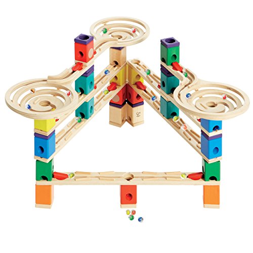 Product Cover Hape Quadrilla Wooden Marble Run Construction - Vertigo - Quality Time Playing Together Wooden Safe Play - Smart Play for Smart Families