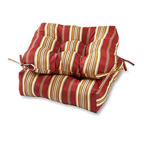 Product Cover Greendale Home Fashions 20-inch Outdoor Chair Cushion (set of 2), Roma Stripe
