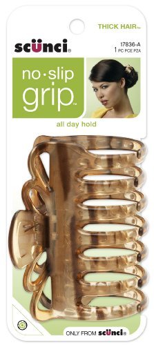 Product Cover Scunci 17836 Large No Slip Grip Tm Jaw Hair Clip (Pack Of 3)