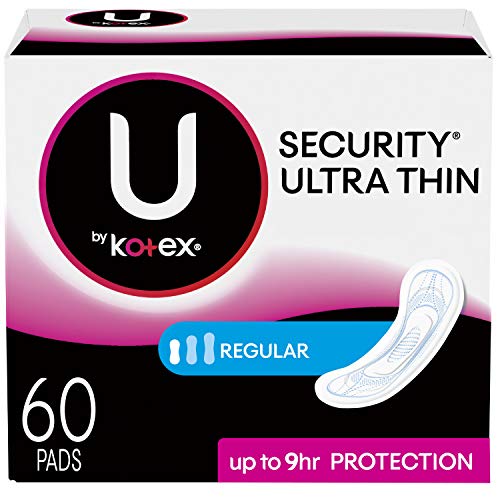 Product Cover U by Kotex Security Ultra Thin, Regular, Unscented, 60 Count