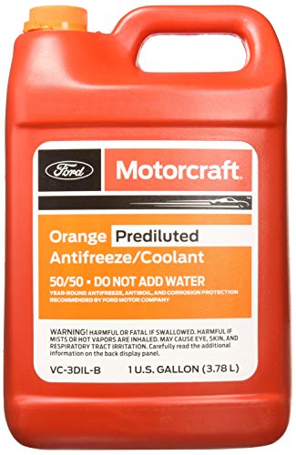 Product Cover Genuine Ford Fluid VC-3DIL-B Orange Pre-Diluted Antifreeze/Coolant - 1 Gallon