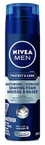Product Cover Nivea Men Protect and Care Moisturizing Shaving Foam with Aloevera - 200 ml